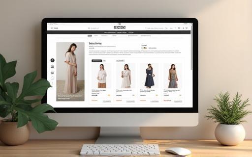 Mockup of an e-commerce website design